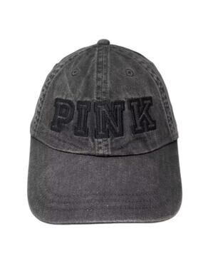 Victoria's Secret PINK Baseball Cap Gray One Size Embroidered Adjustable Hat